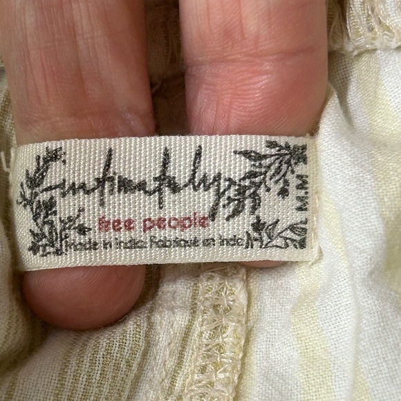 Intimately Free People Shorts Womens Medium Cotton Boxer Striped Distressed Y2K - Picture 3 of 4